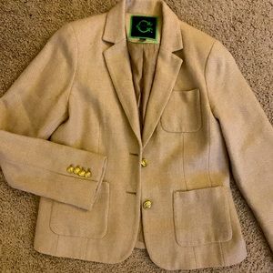 C.Wonder Gold Metallic Wool Blazer *rare*